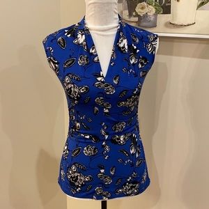 Vince Camuto blue floral top